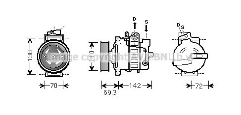 AVA QUALITY COOLING Компрессор, кондиционер VWK318